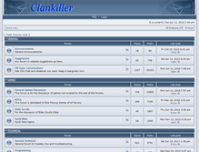 Tablet Screenshot of forums.clankiller.com